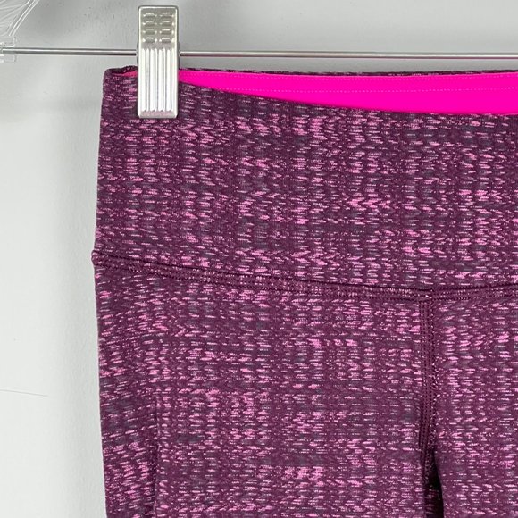 Lululemon Womens Wunder Under Crop Leggings Ziggy Wee Raspberry Glo Light size 2 - Picture 4 of 7